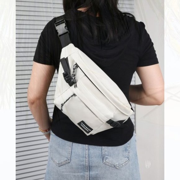 Handbags - New Nylon Fanny Pack White 141